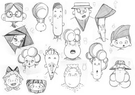 How To Use Shapes To Draw Characters, Face Shapes Cartoon, Character Head Shapes, Cartoon Face Shapes, Cartoon Head Shapes, Drawing Tutorial Head, Character Design Head, Shape Language Character, Character Drawing Cartoon