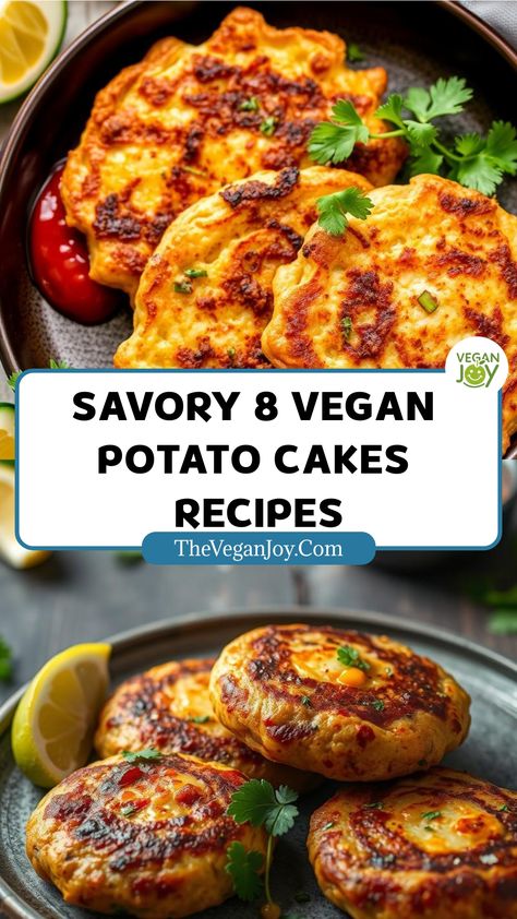 Potato perfection: 8 vegan twists on a timeless favorite Easy Vegan Potato Recipes, Vegan Potato Cakes, Vegan Potato Pancakes, Starch Based Diet, Veggie Dip Recipe, Vegan Potato Recipes, Ube Recipes, Potato Cakes Recipe, Mashed Potato Cakes