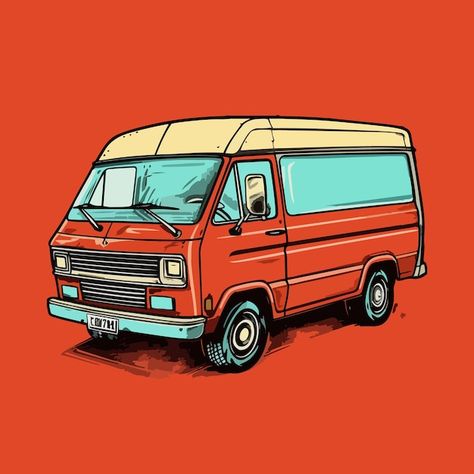 Vector a red van with the license plate ... | Premium Vector #Freepik #vector Plate Ideas, Red Vans, Motorhome, License Plate, Premium Vector, High Quality Images, Iphone Wallpaper, Most Popular, Vector Illustration