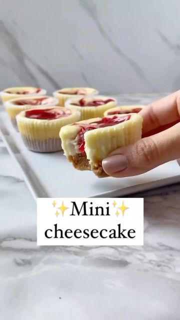 Soyummm on Instagram: "Would you try this! ⬆️⬆️⬆️⬆️ Click the link in my bio FOR PRODUCTS I USE IN MY CHEESECAKES VIDEOS VISIT MY STORE #dessert #dessetlover #cheesecake #cheesecakelovers #baker #desserts #cake #cakedecorating #strawberry #creamcheese #mood #musttry #fire #bake #creamy #delicious #mood #moodygrams #homecooking #easyrecipes #easytobake 🎬️ Credit by : Unknown please DM 🔻 ATTENTION 🔻 The video and sound uploaded is not mine (No ©Copyright Infringement Intended). All rights and Mini Cheesecakes Easy, Mini Cheesecake Recipes, Dessert Bar Recipe, Easy Cheesecake Recipes, Low Calorie Desserts, Small Desserts, Easy Baking Recipes Desserts, Dessert Ingredients, Cream Cheese Recipes