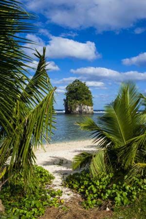 Coconut Point ~ Tutuila Island, American Samoa, South Pacific Samoan Islands, Island Scenery, Vilamoura Portugal, Polynesian Islands, Single Travel, American Samoa, Tropical Beaches, Island Art, Beach Landscape