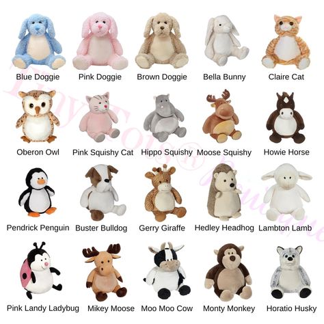 Embroidered Birth Stat Stuffed Animals Size: 16 Inches Our personalized birth stat stuffed animals make an adorable keepsake gift and birth announcement prop :) **DIRECTIONS ON HOW TO ORDER**   * Choose any stuffed animal from the Stuffed Animal drop down tab - Choices are in the images * Choose any birthstat design - Choices are in the images * You can leave up to 3 thread colors. Thread color chart is in the last photo * Leave all information requested in the personalization box 1. First and M Cute Names For Stuffed Animals, Personalized Stuffed Animals Vinyl, Hospital Blanket Stuffed Animal, Birth Announcement Stuffed Animals, Angel Bear, Personalized Stuffed Animals, Photo Proof, White Bear, Nursery Colors