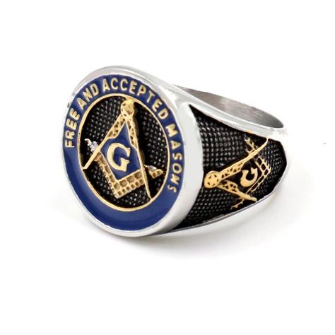 í«ÌÎ_ Free and Accepted Masons Masonic Ring Item Type: RingsMetals Type: Stainless Steel We ship worldwide to 185 countries! Please allow 1-2 business weeks for your order to arrive. í«ÌÎ_ Masonic Gifts, Freemason Ring, Masonic Freemason, Signet Ring Men, Masonic Ring, Biker Rings, Mens Anniversary Gifts, Great Gifts For Men, Trendy Ring