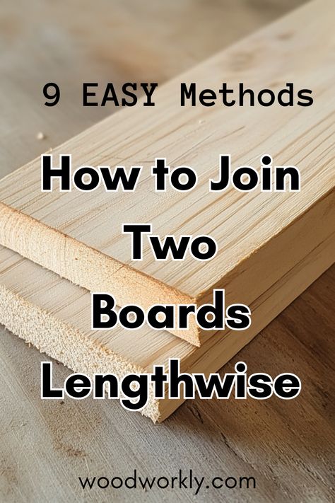 Master the art of joining two boards lengthwise with our step-by-step guide. Achieve strong, seamless joints for your woodworking projects. Learn the techniques now! #WoodworkingTips #BoardJoinery #DIYProjects #WoodworkingSkills #HomeImprovement Different Types Of Wood Joints, One Plank Woodworking Projects, Scrap Tongue And Groove Projects, Types Of Wood Joints, Wood Joining, Wooden Window Frames, Building Things, Japanese Joinery, Easy Tricks