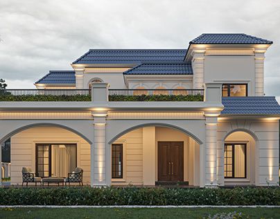 Classic House Designs Exterior Front Elevation, Modern Bunglow Elevations, Classic House Design Exterior, Home Front Elevation Design, Classical Elevation Design, Traditional Elevation, Classic Home Exterior, Home Front Elevation, Indian House Exterior Design