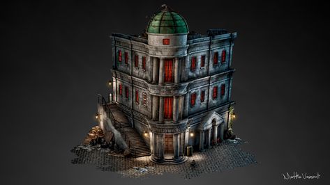 ArtStation - Gringotts Wizarding Bank, Mattia Vezzoli Florida Universal Studios, Universal Studios Florida, Personal Project, Empire State Building, Harry Potter, Florida, Building