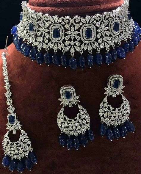 African Herbs, American Diamond Jewellery, Diamond Necklace Designs, Bridal Fashion Jewelry, Indian Jewelry Sets, Diamond Jewelry Necklace, Jewelry Design Earrings, Indian Wedding Jewelry, Jewellery Ideas