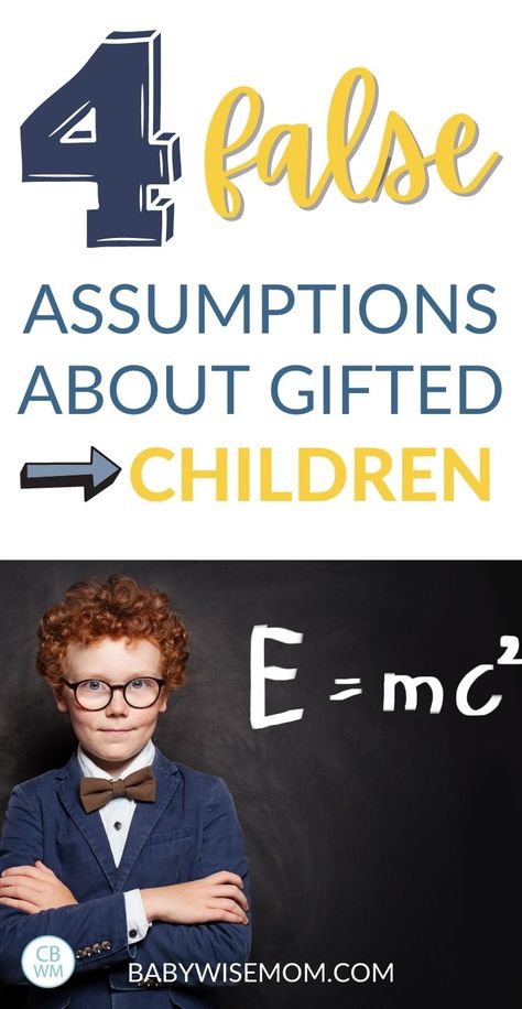 There are many false assumptions about what gifted children are like and what support they do or do not need. Find four common ones here. Gifted Kid, Gifted Children, Gifted Children Characteristics, Student Teaching Gifts, Homeschool Gifts, Gifted Program, Help Baby Sleep, Parenting Knowledge, Social Emotional Development