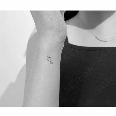 Minimalist Airplane Heart Tattoo Airplane Heart Tattoo, Flight Tattoo, Tattoo Airplane, Heart Tattoo, Flight, Tattoos