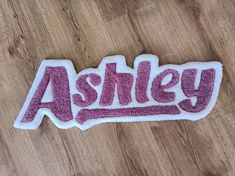 Statement Rug, Birth Gift, Name Plaques, Rug Art, Best Friend Birthday, Tufted Rug, Name Signs, Best Friend Gifts, Acrylic Yarn