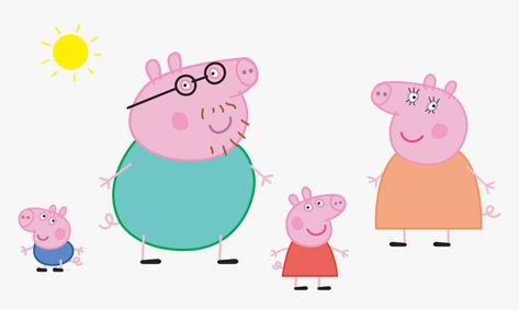 Peppa Pig Png, Peppa Pig Svg, Peppa Pig Birthday Decorations, Peppa Pig Teddy, Parenting Printables, Pig Svg, Pig Png, Peppa Pig Family, Logo Transparent