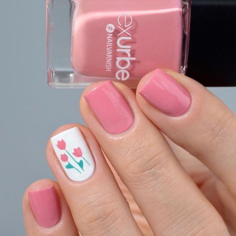 The Sweet Escape @exurbecosmetics & Tulips Stencils @whatsupnails #exurbe #whatsupnails #тегсообществанейлру2019 #nailru #nails #nailart… Fall Nails Designs, Tulip Nails, Easter Nail Art Designs, Dot Nail Designs, Glitter Polish, Quick Nail, Popular Nail Art, Nail Vinyls, Easter Nail Art