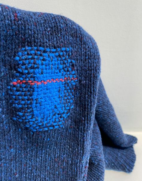 TOAST Launches Collection of Creatively Repaired Garments Embroidery Onto Clothes, Sweater Darning, Japanese Mending, Boro Mending, Emily Mae, Visible Mending Stitches, Creative Mending, Clothing Repair, Mending Clothes