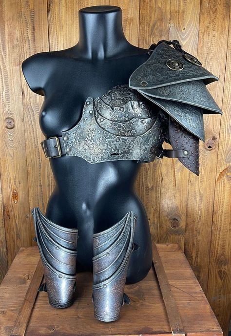 One Shoulder Armor, Gorget Armor, Female Armor Dress, Womens Armor, Female Leather Armor, Fairy Armor, Worbla Armor, Fantasy Leather Armor, Valkyrie Armor