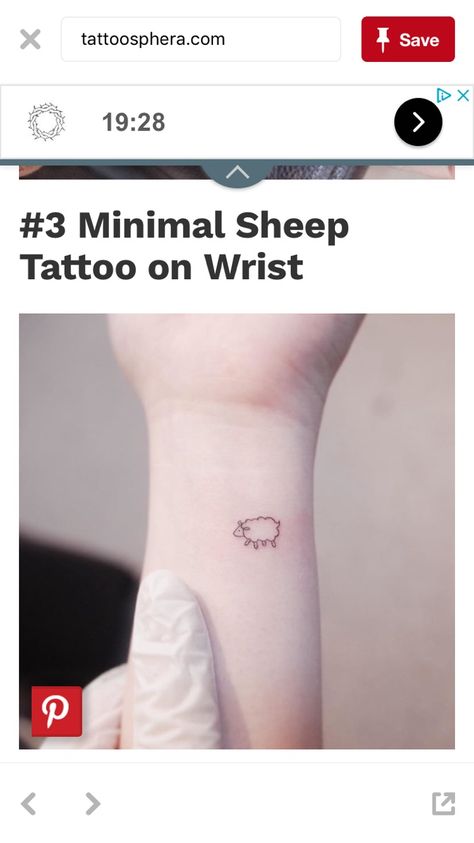 Tiny Sheep Tattoo, Sheep Tattoo, Fine Line Tattoos, Line Tattoos, Jesus Fish Tattoo, Tattoos And Piercings, Small Tattoos, I Tattoo, Sheep