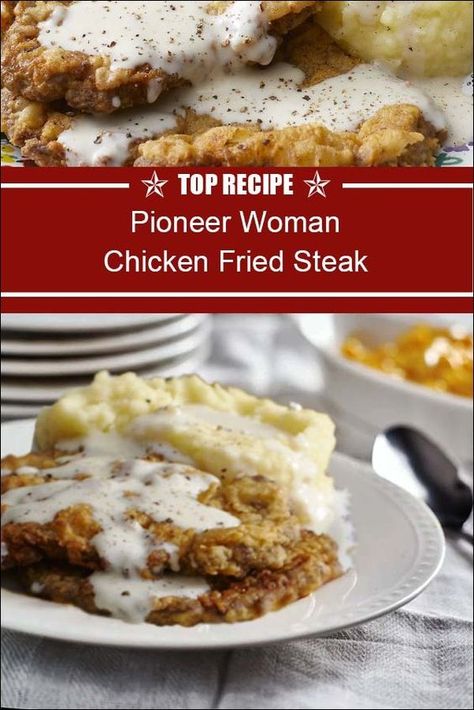 Pioneer Woman Chicken Fried Steak Recipe Ree Drummond Chicken Fried Steak, Pioneer Woman Country Fried Steak, Pioneer Woman Cube Steak, Homemade Chicken Fried Steak Gravy, Tender Chicken Fried Steak, Chicken Fried Steak Buttermilk, Chicken Fried Steak With Ground Beef, Instant Pot Chicken Fried Steak, Chicken Fried Cube Steak Recipes