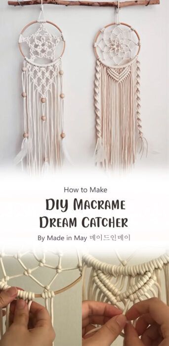 Macrame Projects Ideas, Dream Catcher Macrame, Diy Dream Catcher Tutorial, Diy Dream Catcher, Making Dream Catchers, Dream Catcher Patterns, Dream Catcher Tutorial, Crochet Wall Art, Beautiful Dream Catchers