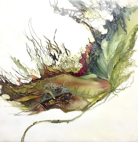 Botanicals Alicia Tormey, Encaustic Collage, Encaustic Artist, Encaustic Art, Pouring Painting, Encaustic Painting, Alcohol Ink Painting, Pouring Art, Alcohol Ink Art