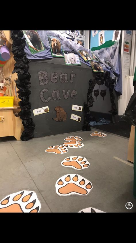 Bear Small Group Activities, Bear Den Dramatic Play, Bear Dramatic Play Preschool, Bear Hunt Dramatic Play, Bear Hunt Sensory Bin, Were Going On A Bear Hunt Activities Preschool, Bear Cave Preschool, Hibernation Games Preschool, Going On A Bear Hunt Party