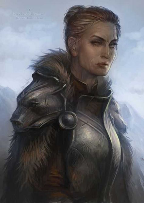 99 D&D Female Character Art Pieces (no boobplate or stab-friendly midriffs) - Imgur Manon's Grandmother, Magdalena Pagowska, Maege Mormont, Woman In Armor, Lady Warrior, Dragon Hunter, Character Female, Heroic Fantasy, Female Knight