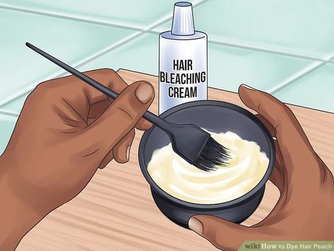 How to Dye Hair Peach (with Pictures) - wikiHow Peach Hair Dye, Color For Hair, How To Dye Hair, Peach Hair Colors, Bleaching Your Hair, Silver Shampoo, Purple Dye, Peach Hair, Dye Hair