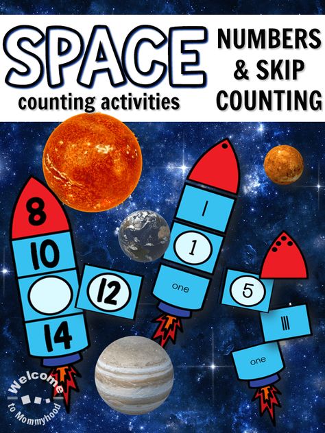 Moon activities for kindergartners- how do craters form on the moon Missing Number Activities, Space Activities For Toddlers, Toddler Montessori Activities, Skip Counting Activities, Moon Activities, Space Preschool, Montessori Printables, Preschool Stem, Toddler Montessori