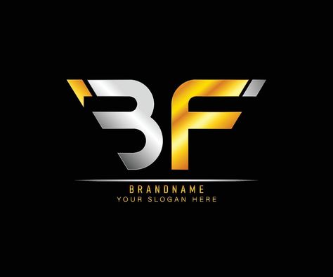 Bf Logo Design, Bf Logo, Bike Logo, Happy New Year Gif, New Year Gif, Lost & Found, Free Logo, Silver And Gold, Background Design