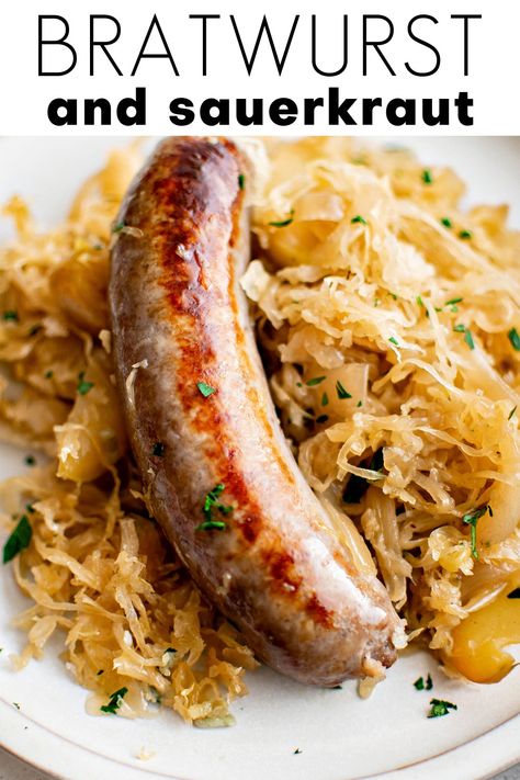 Recipe With Sauerkraut, Sauerkraut And Sausage, Meatloaf Recipe With Cheese, Keto Sausage Recipe, Protein Dinner Recipes, Sausage Sauerkraut, Ground Beef Keto Recipes, Bratwurst Recipes, Sauerkraut Soup