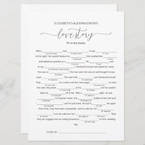 Bridal Shower Planning, Edit Design, Shower Collection, Elegant Bridal Shower, Fill In The Blank, Bridal Shower Game, Perfect Baby Shower, Colored Background, Wedding Games