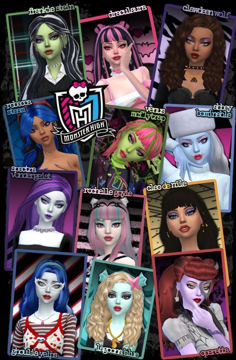 Sims 4 Cc Monster High Decor, Monster High Sims 4 Mods, Sims Cc Monster High, Sims Monster High, Ts4 Monster High Cc, Sims 4 Cc Monster High Furniture, Monster High Names, Monster High Characters Costumes, Zombie Monster High