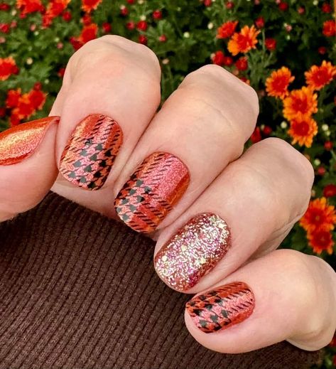 Color Street Fall, Nail Combos, Nail Stuff, Bright Nails, Street Nails, Orange Coral, Fall Nail, Color Street Nails, Color Street