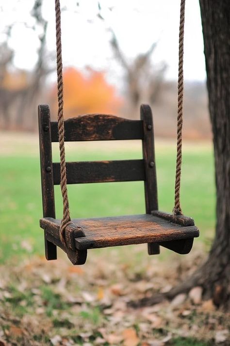 "Turn an old chair into a fun DIY Swing for your backyard! 🛠️🌳 Perfect for a creative upcycling project. #DIYChairSwing #UpcycledFurniture #BackyardProjects" Repurposed Chairs, Creative Upcycling, Diy Swing, Upcycling Ideas, Old Chairs, Old Chair, Backyard Inspo, Diy Chair, Upcycle Projects