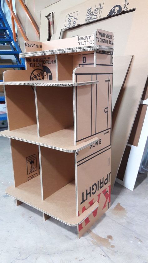 Cardboard Shelves, Carton Diy, Cardboard Storage, Cardboard Crafts Diy, Diy Storage Cabinets, Kraf Diy, Cardboard Art, Diy Cardboard Furniture, Cardboard Furniture