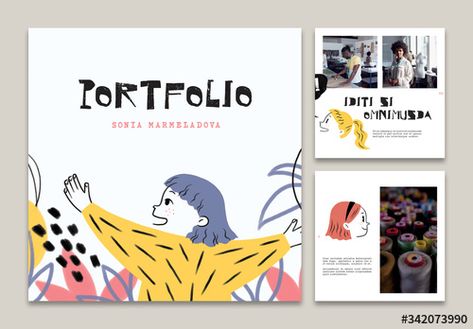 Illustration Portfolio Layout, Artist Portfolio Layout, Art Portfolio Layout, Ideas For Portfolio, Creative Portfolio Layout, Portfolio Design Layouts, Graphic Design Portfolio Layout, Portfolio Art, Portfolio Covers