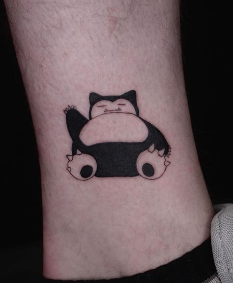 Lofi Tattoo Ideas, Simple Nerdy Tattoos, Static Shock Tattoo, Csgo Tattoo, Snorlax Tattoo, Shock Tattoo, Pokemon Tattoos, Pokemon World, Pokemon Snorlax