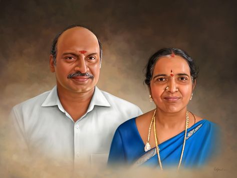 We are expert in couple digital art. Revive your beautiful old memories of togetherness with portrait oil painting from photo. Order your painting now! Family Portraits Indian, Digital Oil Painting Background, Couple Portraits Painting, Oil Painting People, Couple Oil Painting, Couple Digital Art, Couple Portrait Painting, Oil Painting Photoshop, Digital Portrait Painting