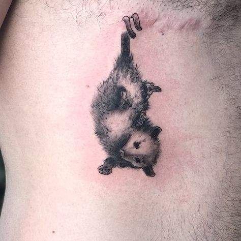 Opossum Tattoo, Mole Tattoo, Bff Tats, Places For Tattoos, Pin Up Girl Tattoo, Crazy Tattoos, Animal Tattoo Ideas, Clever Tattoos, Full Back Tattoos