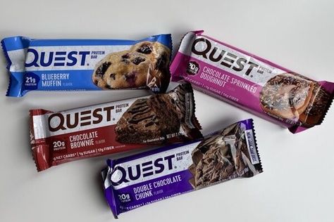 Quest Bar Review - Are These a Good Choice? Quest Bar Cookies, Protein Bar Brands, Pure Protein Bars, Quest Protein Bars, Quest Protein, Quest Bars, Muffin Flavors, Quest Bar, Donut Flavors