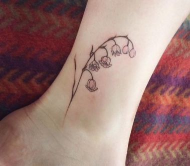 Lily of the Valley Tattoo Tattoo Sister, Lily Of The Valley Tattoo, Wildflowers Tattoo, Valley Tattoo, Lily Flower Tattoos, Beautiful Flower Tattoos, Birth Flower Tattoos, Disney Tattoo, Tattoos Skull