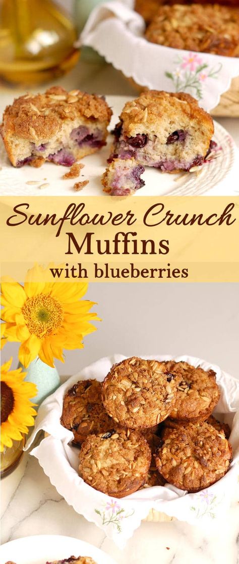 Have you ever baked with sunflower flour? Try it! Sunflower Crumb Muffins are moist and flavorful. Sunflower flour adds richness and great flavor to these yummy bites. #Breadbakers Sunflower Flour, Muffins With Blueberries, Crumb Muffins, Yummy Bites, Breakfast Recipes Sweet, Fruit Bread, Bread Baker, Fritter Recipes, Quick Bread Recipes