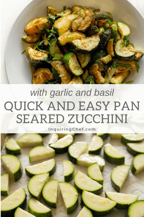 Pan Seared Zucchini, Side For Burgers, What To Do With Zucchini, Seared Zucchini, Healthy Sides For Burgers, Easter Dinner Sides, Dinner Side Dish Recipes, Burgers And Hot Dogs, Side Dishes For Fish