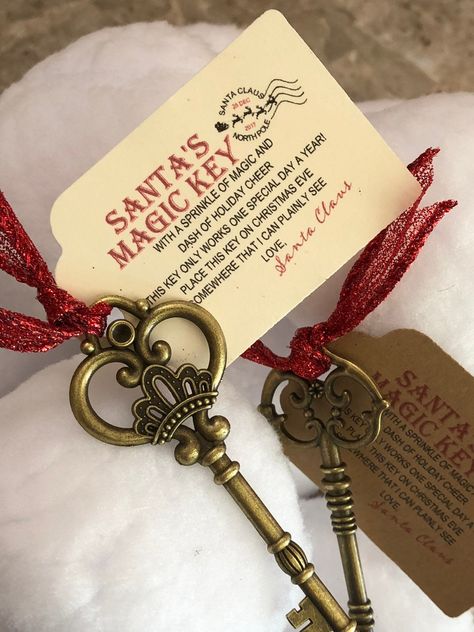 Skeleton Key Crafts, Santa's Key, Christmas Key, Key Crafts, Santa Key, Key Bottle Opener, Santa's Magic Key, Christmas Craft Fair, Magic Key