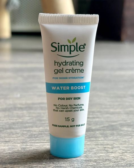 Simple Water Boost Hydrating Gel Cream Review - Niharika Verma Simple Hydrating Gel Cream, Cetaphil Cream, Drugstore Skincare, Cream For Dry Skin, Dry Sensitive Skin, Gel Moisturizer, Shea Moisture Products, Dehydrated Skin, Product Review