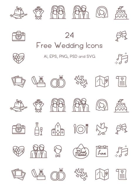 Wedding Icons Free Download, Wedding Invitations Psd Free, Wedding Pattern Design, Wedding Icons Illustration, Wedding Icons Free, Save The Date Templates Free Download, Ceremony Greenery, Bouquet Frame, Green Template