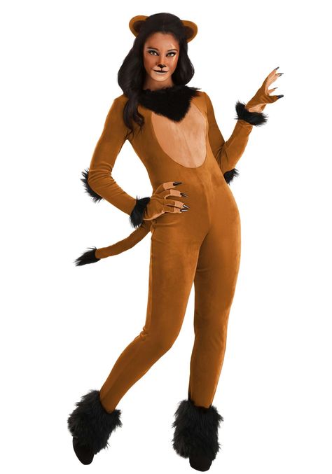 PRICES MAY VARY. Size: X-Large Body: 95% polyester 5% spandex, Tail: 64% polyester 36% acrylic, Others: 100% polyester Stretchy cuddle plush jumpsuit has zipper down center back Sewn in, fiber filled tail with faux fur on the end, faux fur on the collar, sleeve cuffs and elbows Plastic headband has cuddle plush fabric with cuddle plush and foam ears sewn on Unleash your inner villain with our Disney The Lion King Scar Costume for Women! This outfit lets you step into the role of one of Disney's Scar Costume, Toddler Elsa Costume, King Scar, Lion King Scar, Cheerleader Halloween, Cheerleader Halloween Costume, Lion King Costume, Barbie Halloween Costume, Sleek Jumpsuit