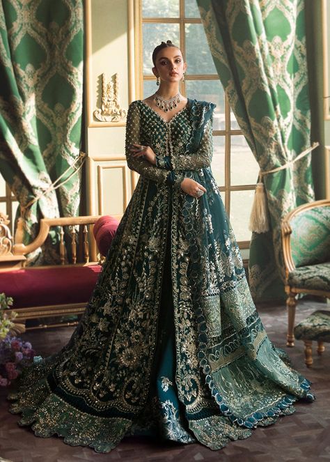 Republic Une Jacinthe | LAAM | Pakistan's Largest Fashion Discovery Platform Shaadi Dresses, Republic Womenswear, Maxi Frocks, Pengantin India, Frock Dress, Pakistani Wedding Dresses, Maxi Robes, Frock Design, Pakistani Bridal