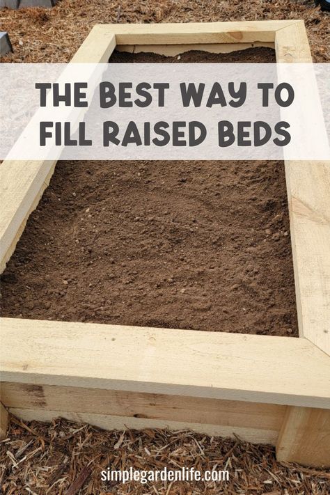 The best way to fill raised beds by simplegardenlife.com Raised Beds Diy, Making Raised Beds, Diy Raised Garden Bed, Building Raised Beds, Raised Garden Bed Plans, Building Raised Garden Beds, Diy Raised Garden, Raised Garden Beds Diy, Raised Planter