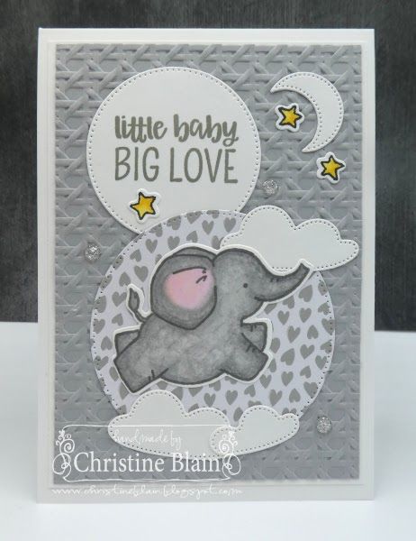 The Little Dreamers stamp and die bundle from Stampin' Up! is pretty darn adorable!  I have had a lovely time creating baby cards for my sta... Stampin Up Little Dreamers, Stampin Up New Catalog 2023-2024 Cards, Stampin Up Baby Cards, Adorable Elephants, 3x3 Cards, Baby Cards Handmade, Baby Boy Cards, Baby Thank You Cards