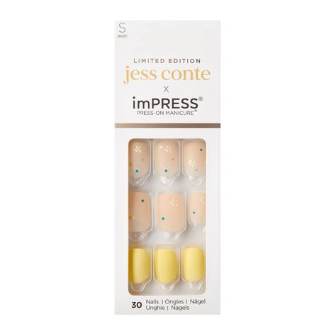 jess conte X imPRESS Limited Edition Press-on Manicure - Sunshine Coast Length Nails, Jess Conte, 30 Nails, Dip Manicure, Kiss Products, Impress Nails, Pink Gel, Gelish Nails, Nail Patterns