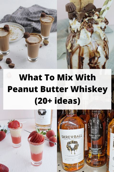 Screwball Recipes, Whiskey Mixed Drinks, Whiskey Drinks Recipes, Peanut Butter Whiskey, Whiskey Cream, Whiskey Recipes, Liquor Recipes, Whisky Drinks, Cocktail Drinks Alcoholic